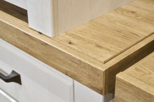 Signature Design by Ashley® Savonport Brown/White LG TV Stand with Fireplace Option-3