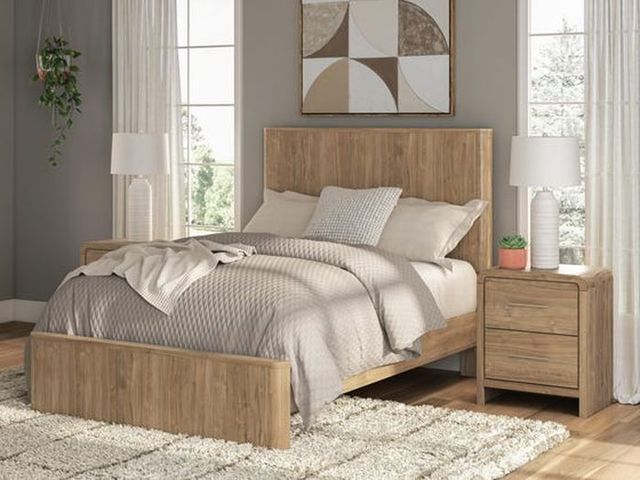 Signature Design by Ashley® Gramburg Warm Natural Brown Youth Full Panel Platform Bed-1