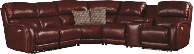 Southern Motion™ Fandango 5-Piece Red Modular Power Reclining Sectional-0