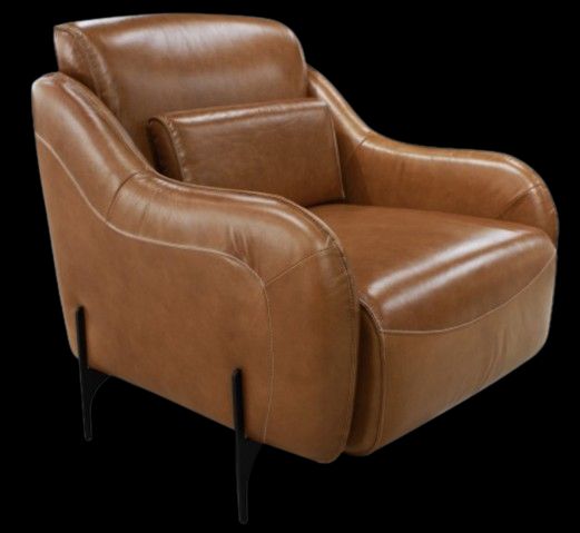 Mazin Furniture Palo Warm Cappucino Brown Accent Chair with Pillow-1