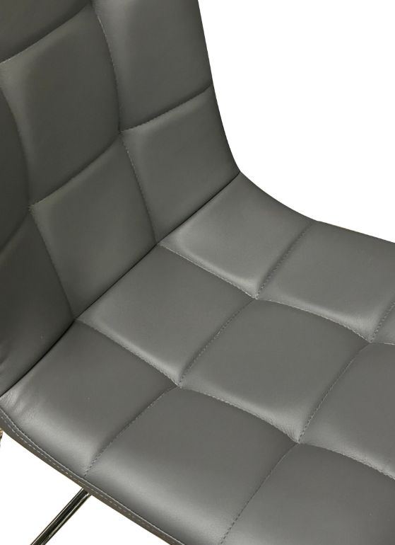 Cramco Napa/Nia Charcoal Gray/Chrome Counter Stool-4