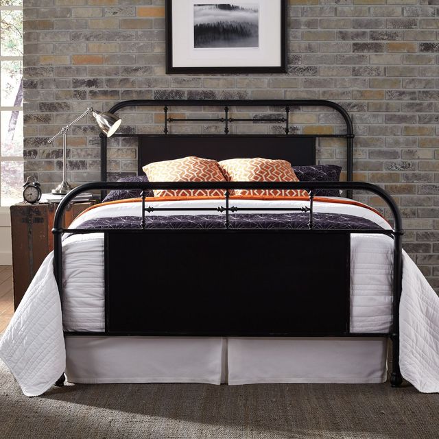 Liberty Furniture Vintage Black Queen Metal Rod Bed-3