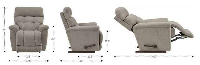 La-Z-Boy® Fulton Walnut Leather Manual Rocking Recliner-2