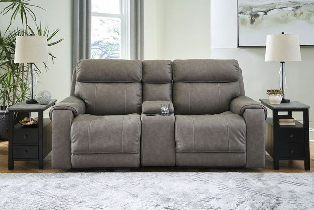 Signature Design by Ashley® Starbot 3-Piece Fossil Small Spaced Power Reclining Sectional with Console-5