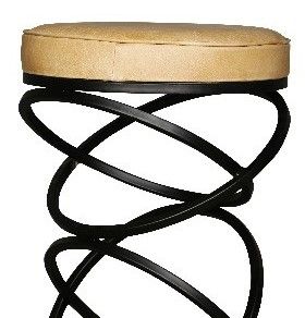 Porter International Designs Polaris Black/Tan Bar Stool-1