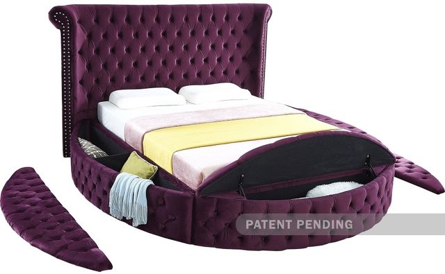 Meridian Furniture Luxus Purple Queen Bed-3