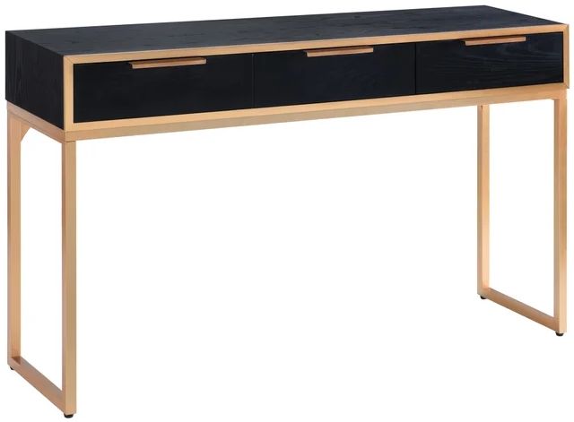Stylecraft Ebony and Gold Console Vanity Table-0