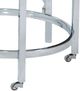 Bassett Mirror Patinoire Glass Top Round Cocktail Table with Polished Chrome Base-3
