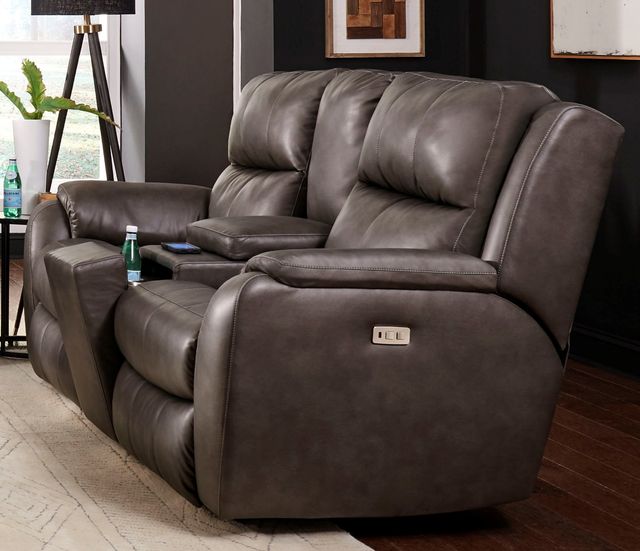 Southern Motion™ Marquis Reclining Loveseat with Console-0