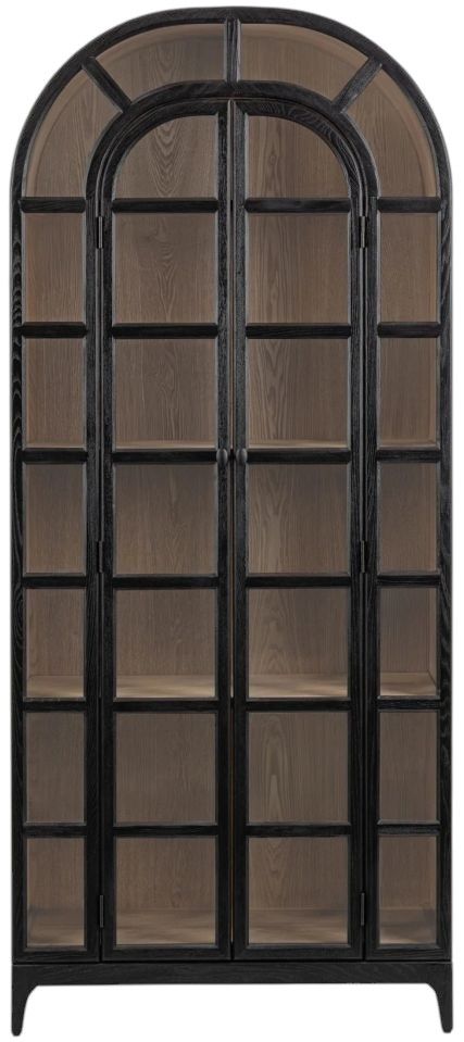 Classic Home Waverly Loft Black Display Cabinet-3