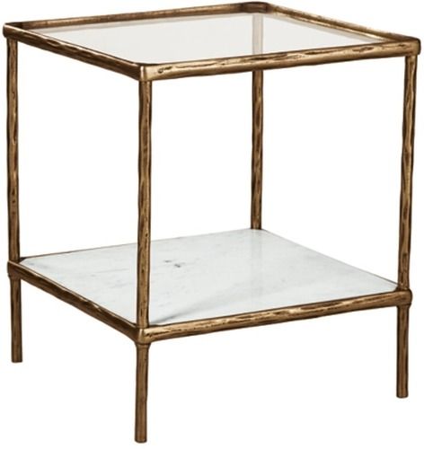 Signature Design by Ashley® Ryandale Glass Top Accent Table with Antique Brass Base-0