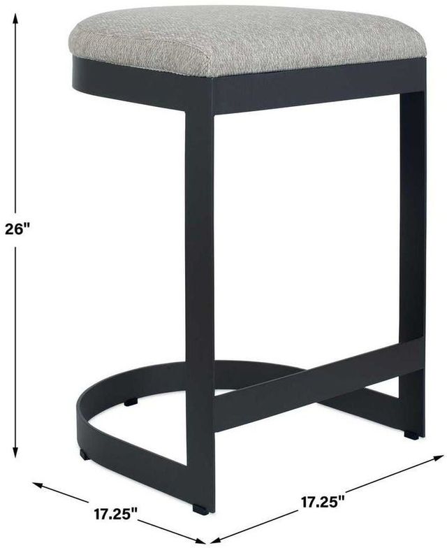 Uttermost® Maude Java Black/Taupe Gray Steel Outdoor Counter Stool-2
