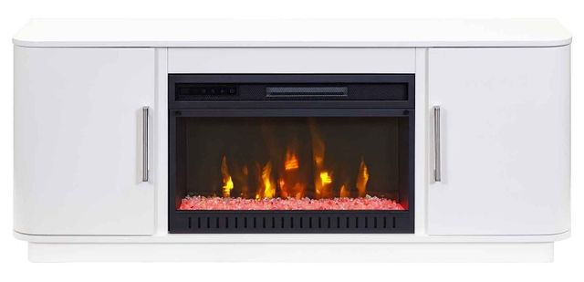 Martin Furniture Uptown Crisp White 60" Fireplace TV Stand-1