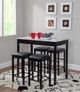 Linon Lance 2-Piece Black Counter Stool Set-1