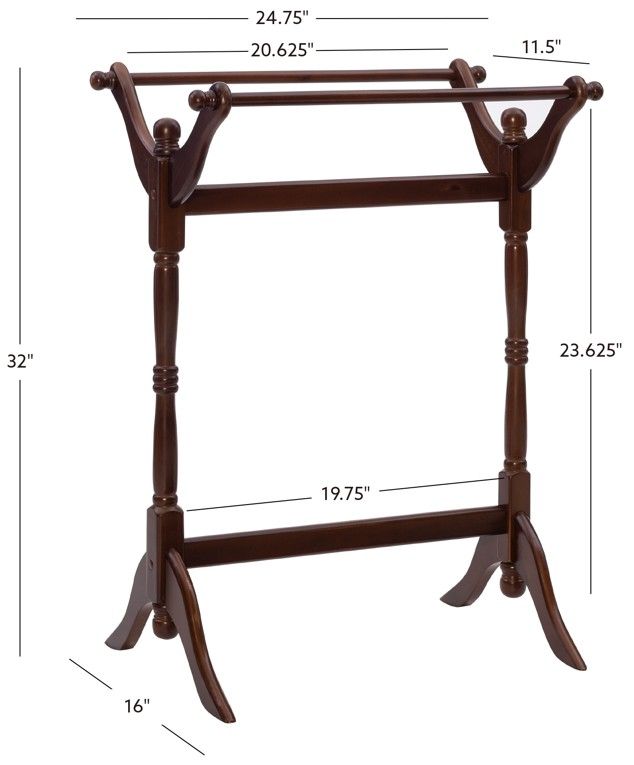 Powell® Boone Heirloom Cherry Blanket Rack-2