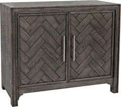Jofran Inc. Gramercy Gray Chevron Accent Cabinet