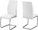 Monarch Specialties Inc. 2-Piece White Side Chair Set with U-Shaped Bases-1