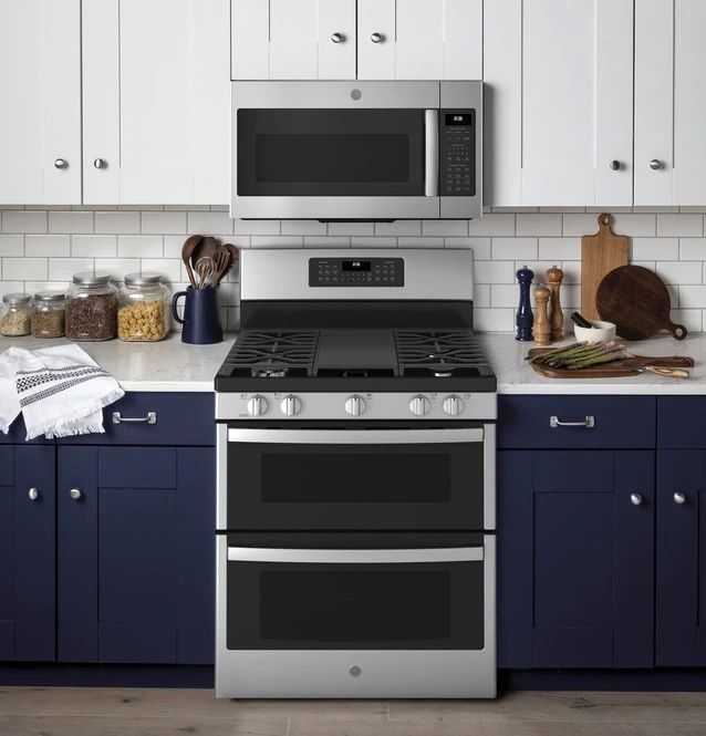 GE® 30" Stainless Steel Freestanding Gas Range-1