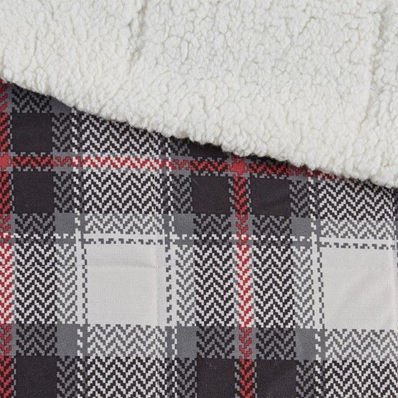 Olliix by Woolrich Ridley Black Softspun Down Alternative Oversized Throw-1