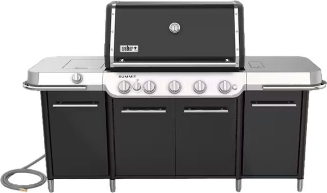 Weber® Summit® GC38 E 5-Burner Black Freestanding Natural Gas Grill-0