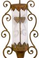 A & B Home Clear/Gold Candle Holder-1