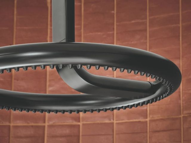 Brizo Roccesco™ Matte Black Single-Function Halo Raincan Shower Head-1