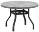 Homecrest™ Outdoor Living Customizable Concrete Aluminum/Composite 42" Round Outdoor Dining Table with Hole-0
