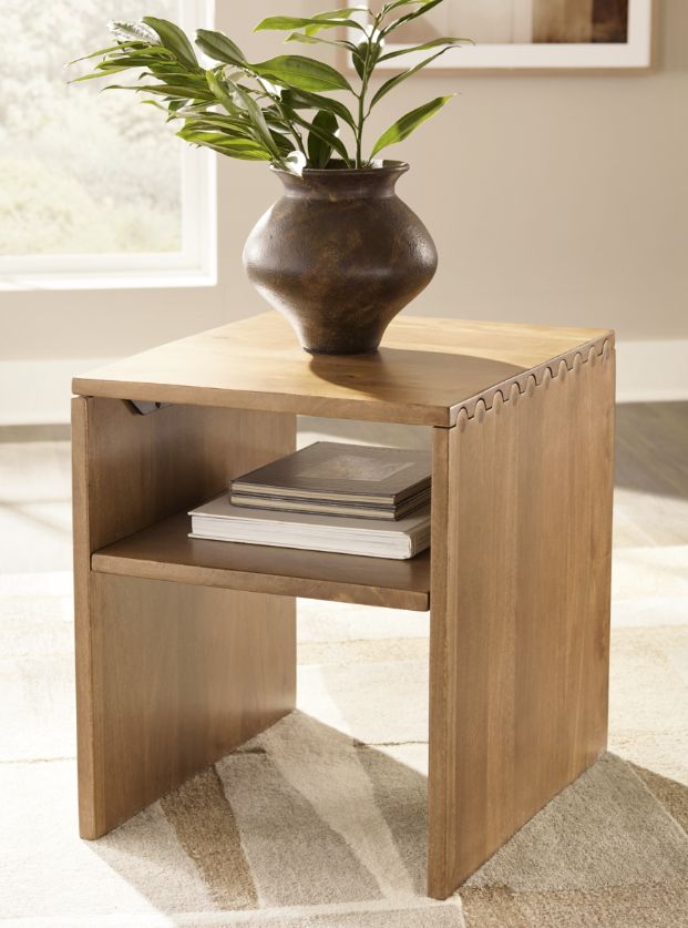 Signature Design by Ashley® Ella Grove Rich Brown Rectangular End Table-1