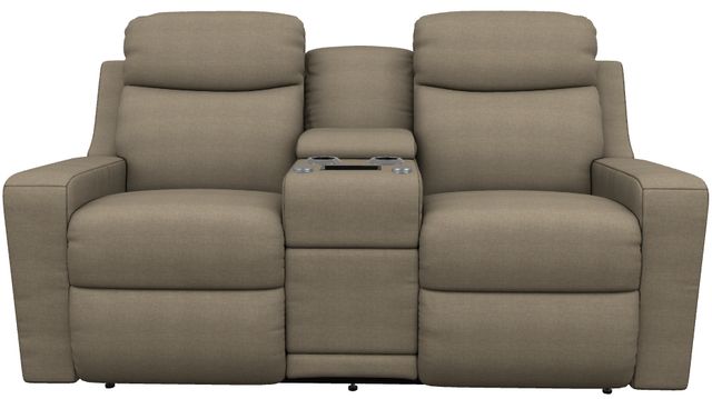 La-Z-Boy® Emmons Brindle Manual Reclining Loveseat with Console-1