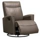Fauteuil inclinable et berçant avec base pivotante en cuir combo Lance Elran-1