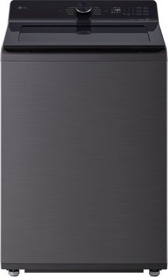 LG 4.8 Cu. Ft. Platinum Black Agitator Top Load Washer with EasyUnload™ & AI Sensing
