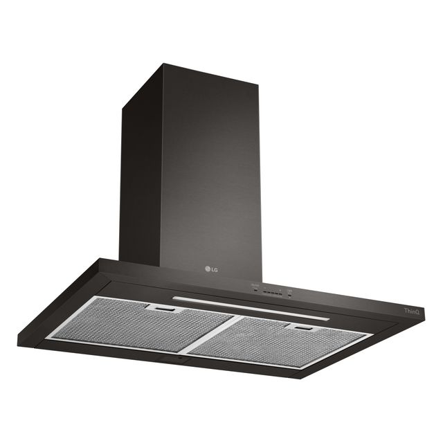LG 30" Black Stainless Steel Wall Mount Chimney Hood-3