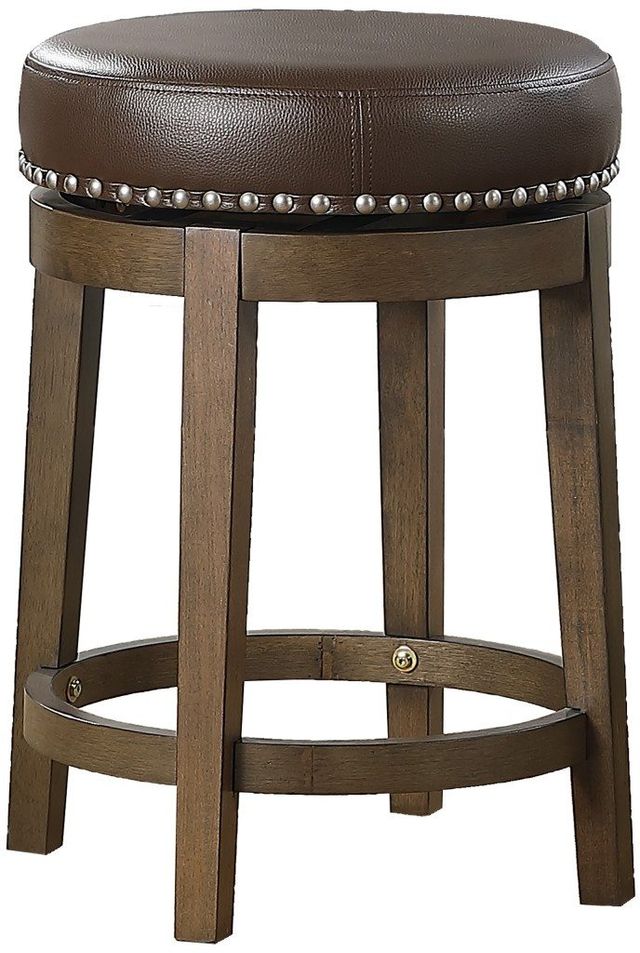 Homelegance® Westby Brown Round Counter Swivel Stool-0
