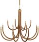 Currey & Company Samsara Saddle Tan Large Chandelier-2