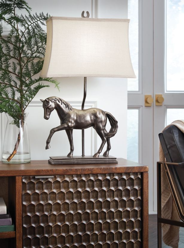Signature Design by Ashley® Sandorman Antiqued Bronze Poly Table Lamp-3