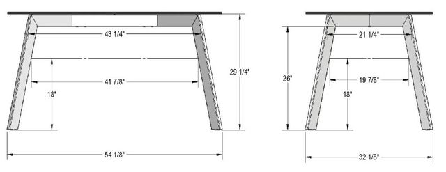 Amisco Customizable Lidya 54" Rectangular Dining Table-1