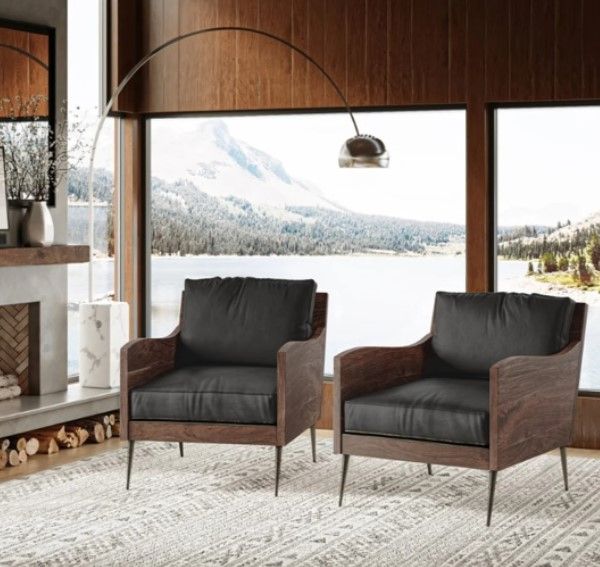 Jofran Inc. Karma Gray/Slate Accent Chair-1