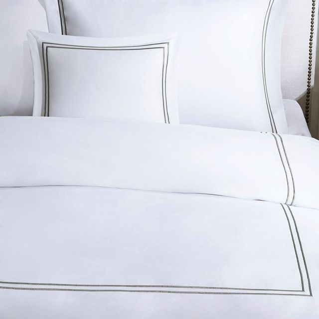 Olliix by Madison Park Signature Luxury Collection 5 Piece Grey Full/Queen Embroidered Cotton Sateen Comforter Set-4