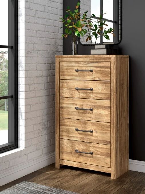 Signature Design by Ashley® Maystonna Brown 5-Drawer Chest-1