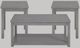 Elements International Rina 3-Pieces Grey Living Room Table Set-0