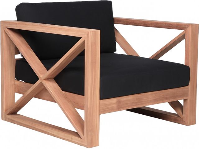 Meridian Furniture Anguilla Black Fabric Outdoor Accent Chair-0