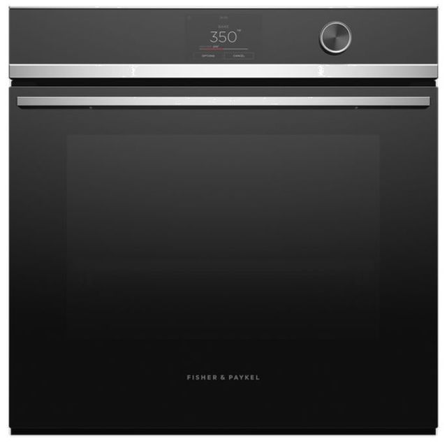 Fisher & Paykel Series 9 24" Black Contemporary Single Electric Wall Oven