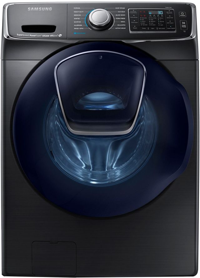 Samsung 5.0 Cu. Ft. Fingerprint Resistant Black Stainless Steel Front Load Washer-0