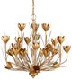 Currey & Company Gold/Silver Hortensia Chandelier-2