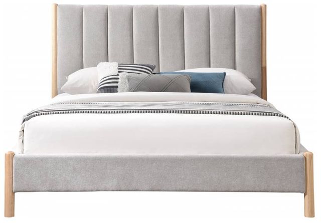 Meridian Furniture Kona Gray Full Upholstered Panel Bed-1