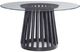 Bassett Mirror Mateo Glass Top Dining Table with Cerused Black Base-0