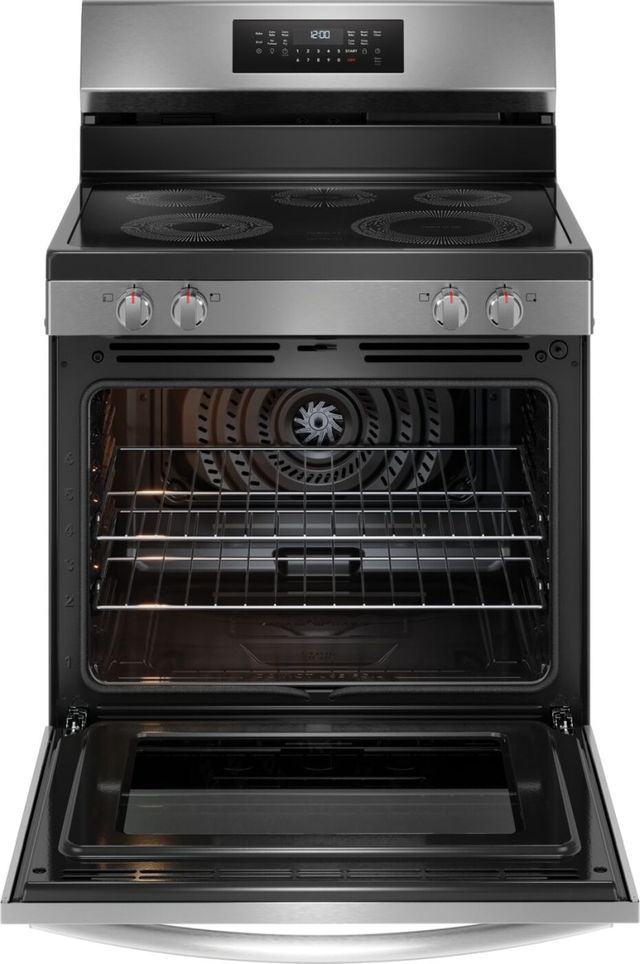 Frigidaire Gallery® 30” Stainless Steel Freestanding Rear Control Electric Range with AirFry-1