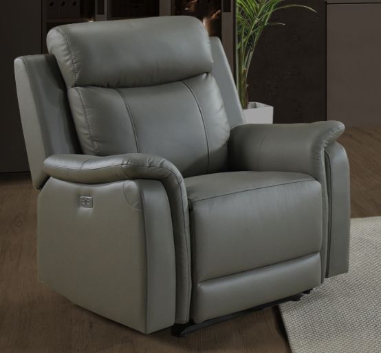 Mazin Furniture Cyrus Grey Power Glider Reclining Chair-2