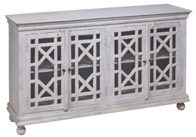 Jaipur Furniture Simone White Wash 4-Door Cabinet-0