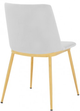 Armen Living Messina 2-Piece White Dining Chairs-2